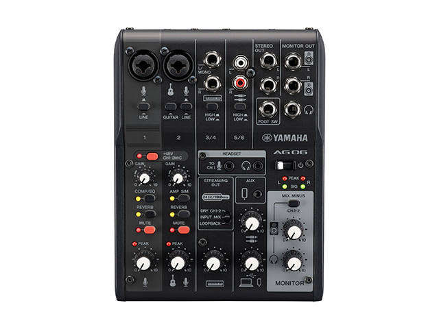 Mixer de áudio Yamaha - AG06 MK2 Black