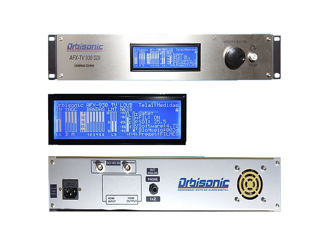 Processador de Áudio Digital Orbisonic - AFX - TV 930 SDI
