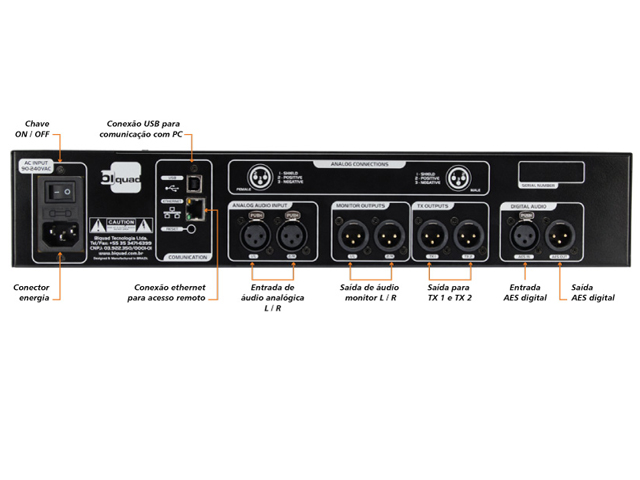 Processador de Áudio Digital Biquad - DAP4 AM