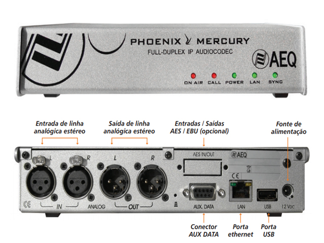 Codec de Áudio AEQ - Phoenix Mercury