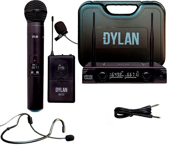 Microfone sem fio Dylan 01 bast.mão 01 lab/cab. UDX-05
