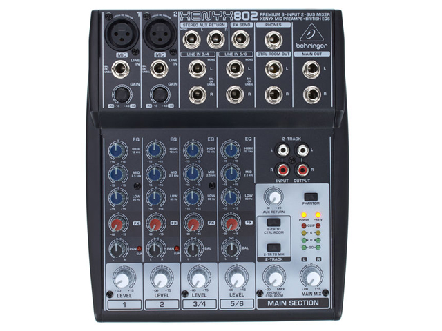 Mixer de Áudio - Behringer Xenyx 802