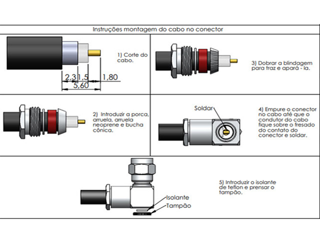 Conector SMA Macho Angular Rg/Rgc58 KLC 3002