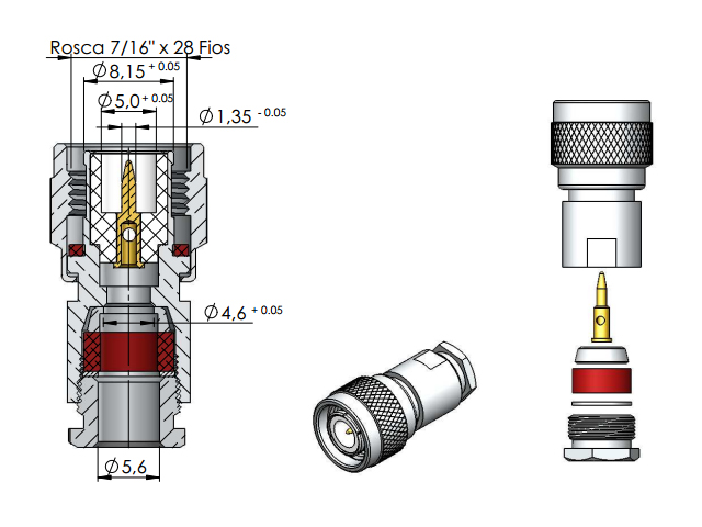 Conector TNC macho - Klc - TM-1