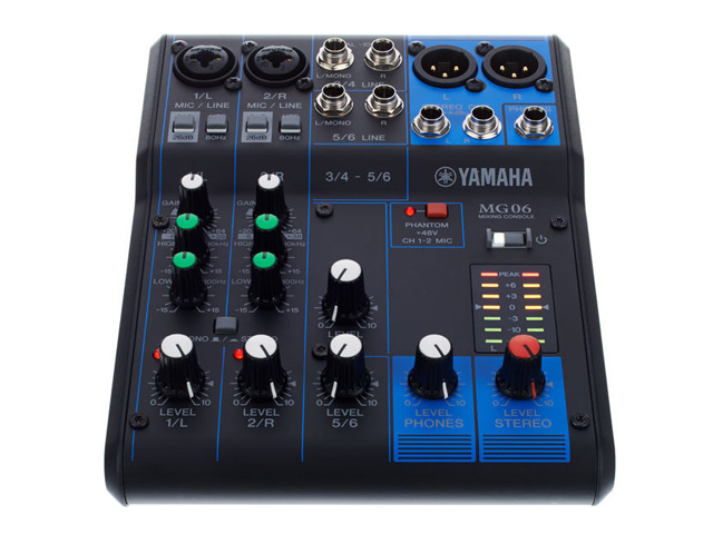 Mixer de áudio Yamaha - MG06