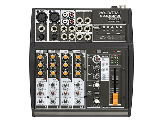 Mixer de áudio SOUNDCRAFT - SX602FX-USB