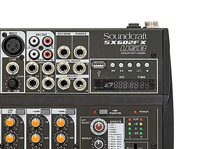 Mixer de áudio SOUNDCRAFT - SX602FX-USB