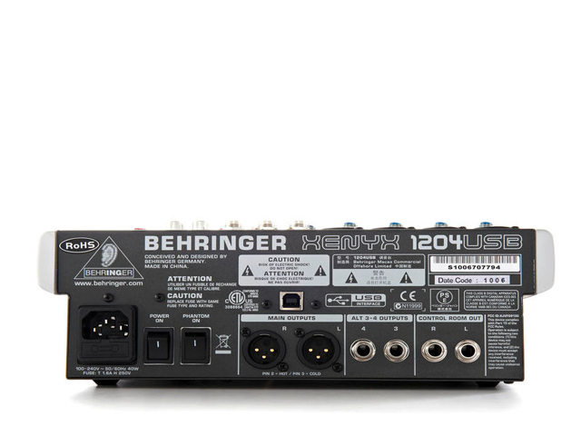 Mixer de Áudio - Behringer Xenyx 1204 USB