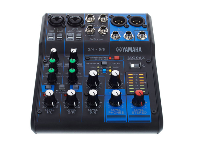 Mixer de áudio Yamaha - MG06X